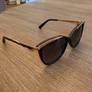 Christian Dior black and gold sunglasses